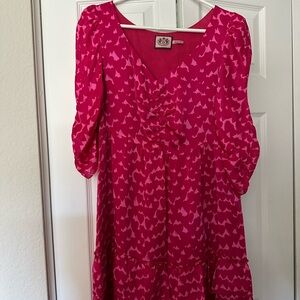 Pink Patterned Women's Dress